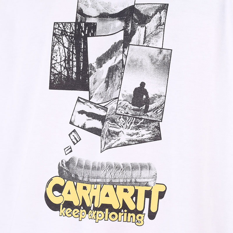 мужская белая футболка Carhartt WIP S/S Exped T-Shirt I029627-white - цена, описание, фото 2